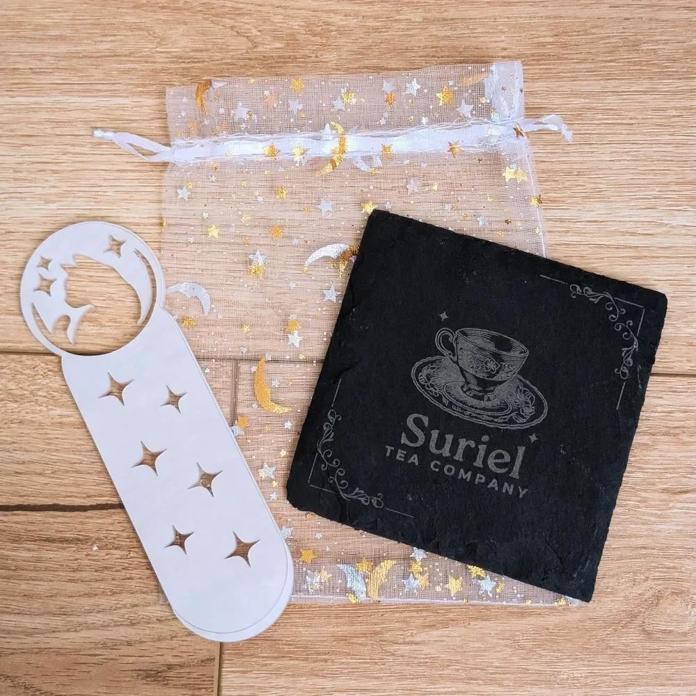Pearl White 'Celestial Cat' and 'Moon Paperclip' Acrylic Bookmarks, unique gift!